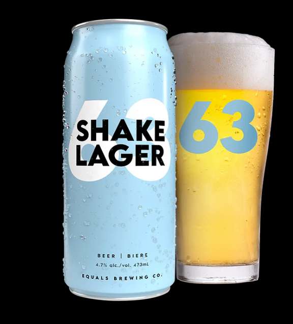 Shake lager V2 and glass