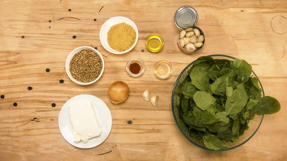 Vegan Spinach Dip ingredients