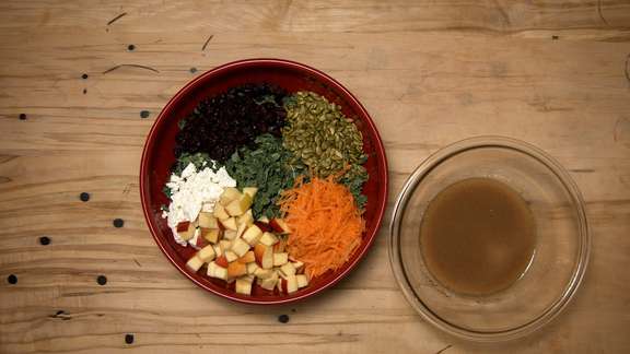 Kale salad all ingredients