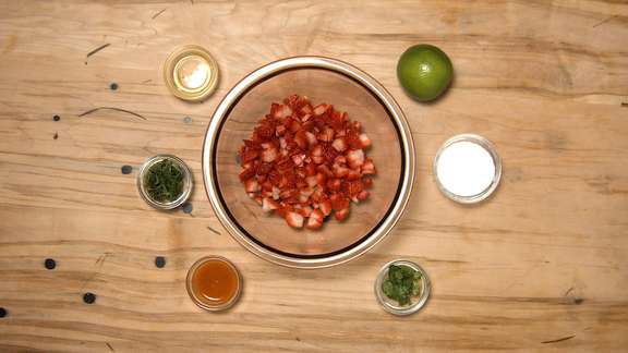 Strawb salsa prepped