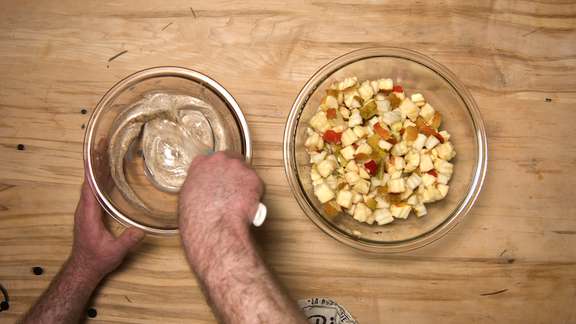 Winter fruit salad mix dressing 2