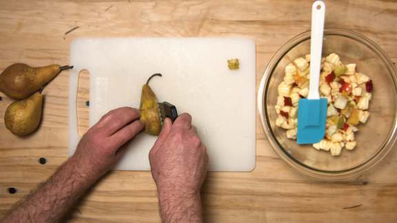 Winter fruit salad pear