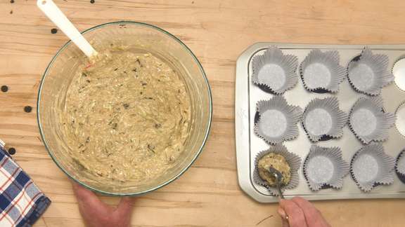 Zucchini chocolate chip muffins step 10