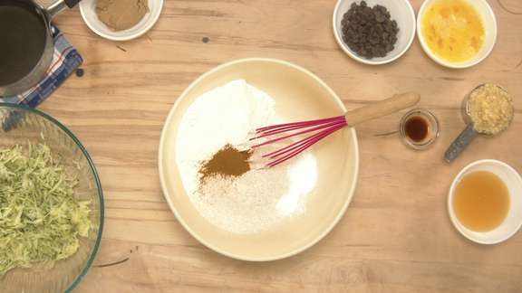 Zucchini chocolate chip muffins step 5a