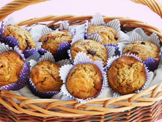 Zuchini chocolate chip muffins